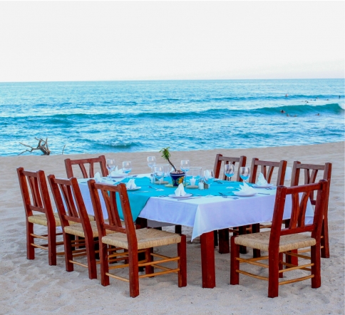 table set in the beach san jose del cabo